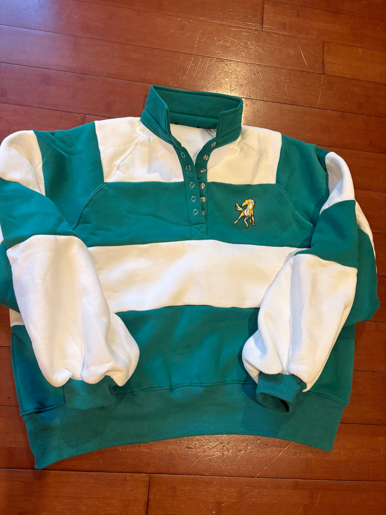 Mustang Stripe Rugby Sweatshirt