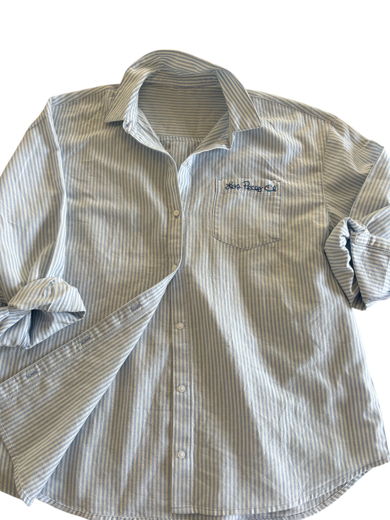 Hand Embrloidered Women's Boyfriend Button down shirt