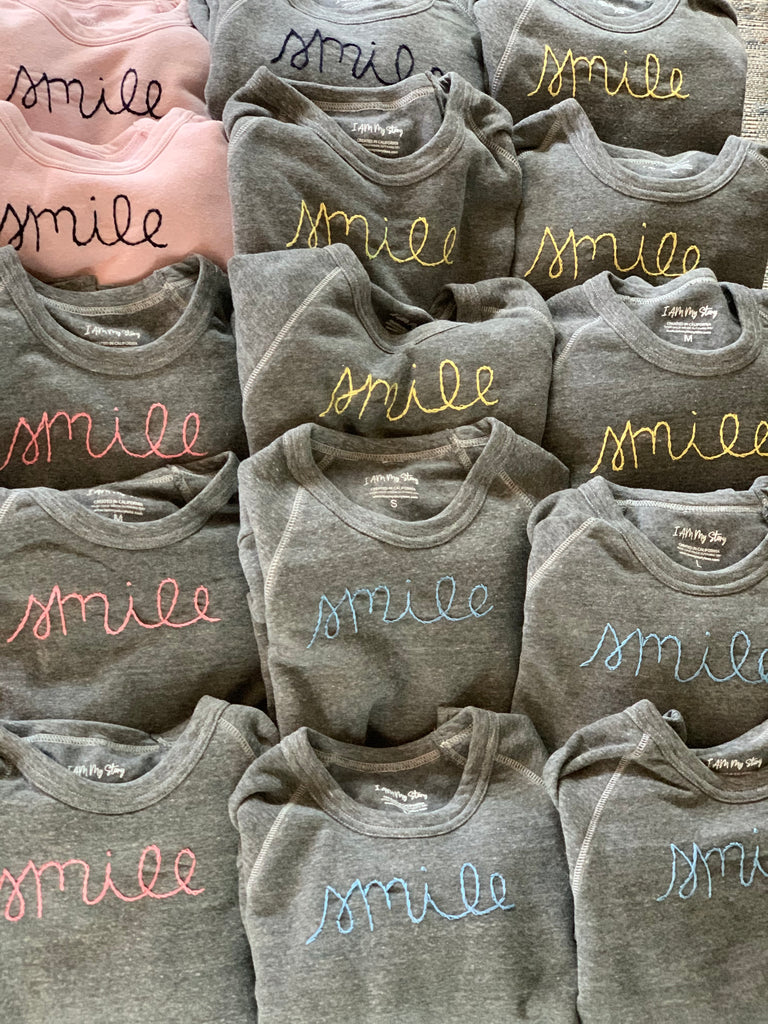 CUSTOM LARGE FRONT Hand Embroidery Fleece Sweatshirt