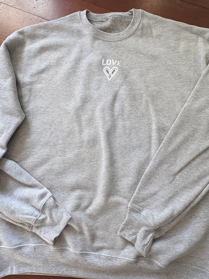 Long Sleeve Bandana Love Sweatshirt