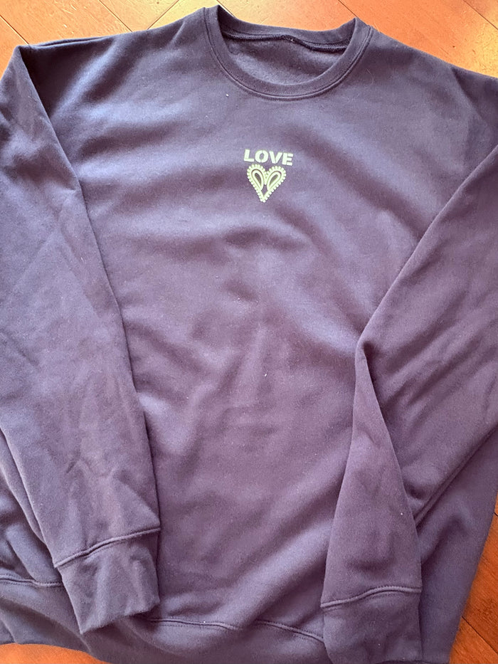 Long Sleeve Bandana Love Sweatshirt