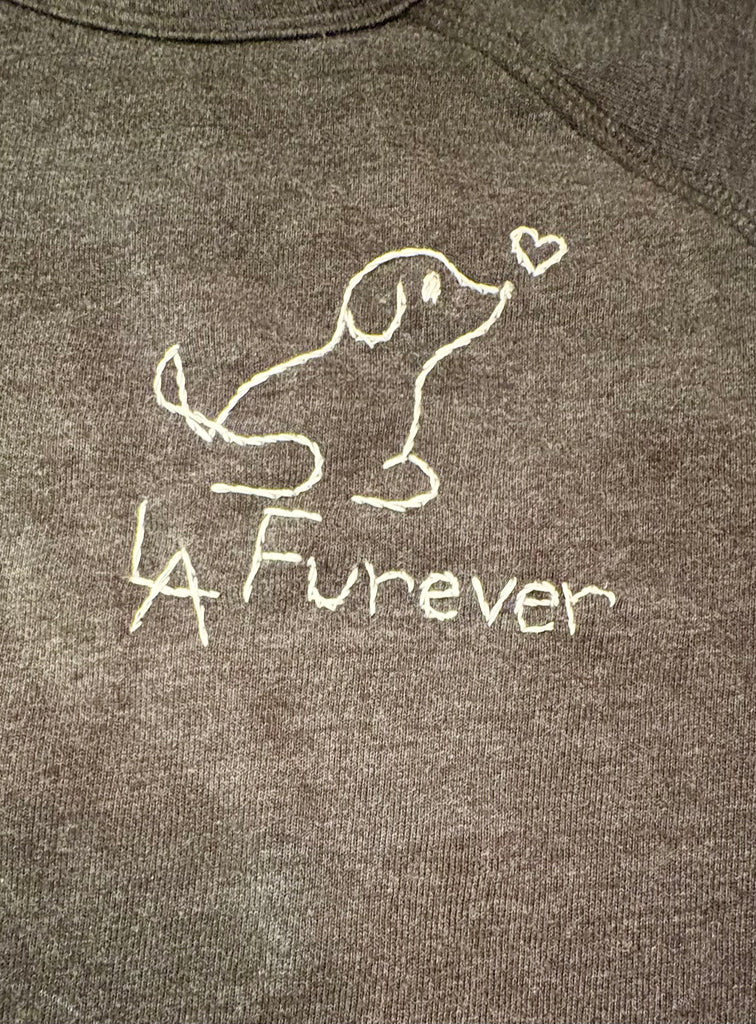 LA FURever Long Sleeve HAND EMBROIDERED WOMENS FLEECE