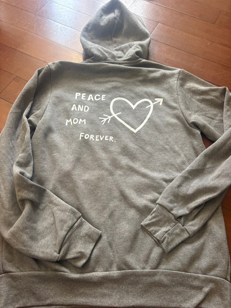 MOM Long Sleeve Zip Hoody with Pearl Embroidery