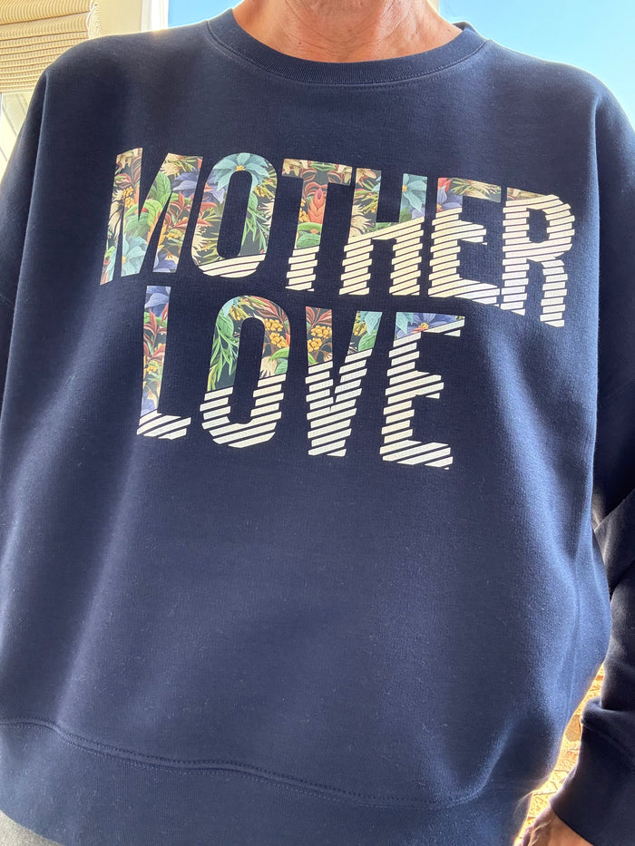 MOTHER LOVE Women's long sleeve fleece sweatshirt