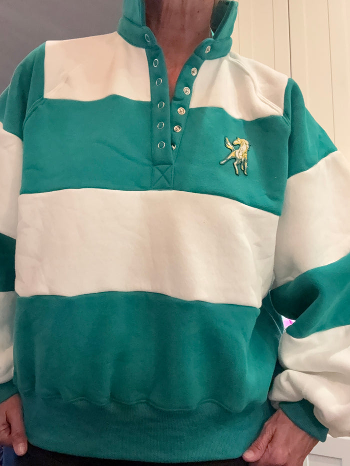 Mustang Stripe Rugby Sweatshirt