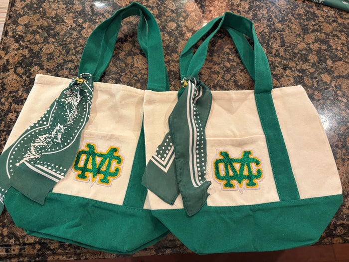 Mira Costa Small Canvas Tote with Patch and Bandanan