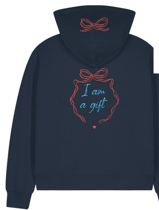 Women's I AM A GIFT Long Sleeve Fleece Zip Hoody