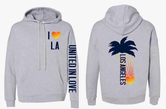 I Love LA Long Sleeve UNISEX Pullover Hoody