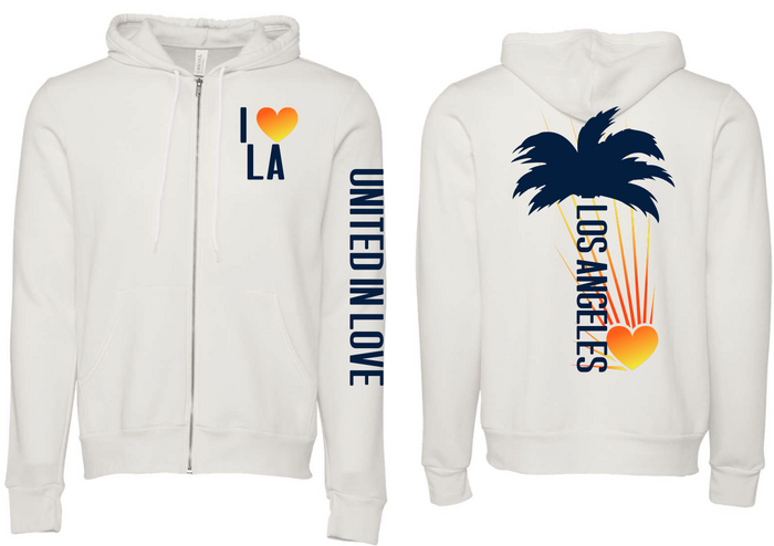 I Love LA Long Sleeve UNISEX Zip Hoody