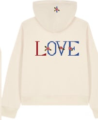 Women's LOVE  Long Sleeve Fleece Zip Hoody